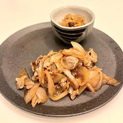 田代倫章さんの器で茶色いおかずでもそれなりに